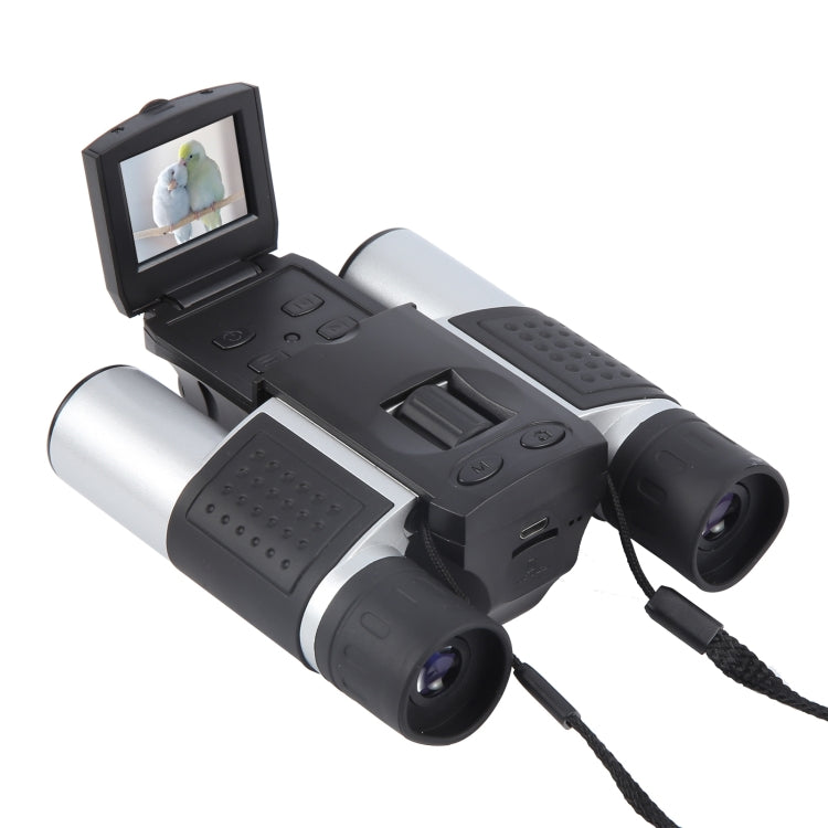 10X 1.5 inch LCD Screen Binocular Telescope Digital Camera - Silver Black