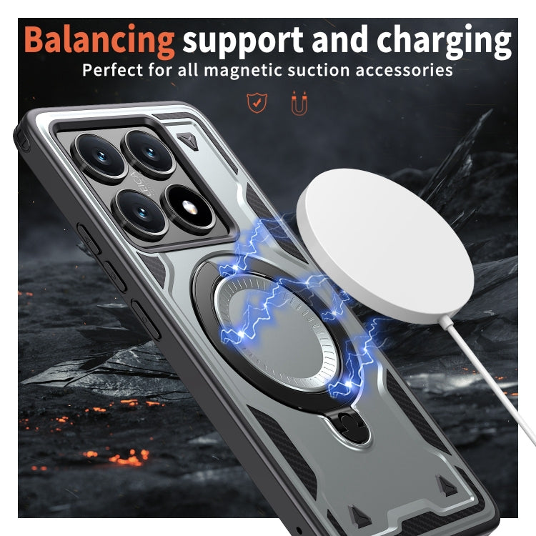 For Xiaomi 14T PC Hybrid TPU Armor MagSafe Ring Holder Phone Case