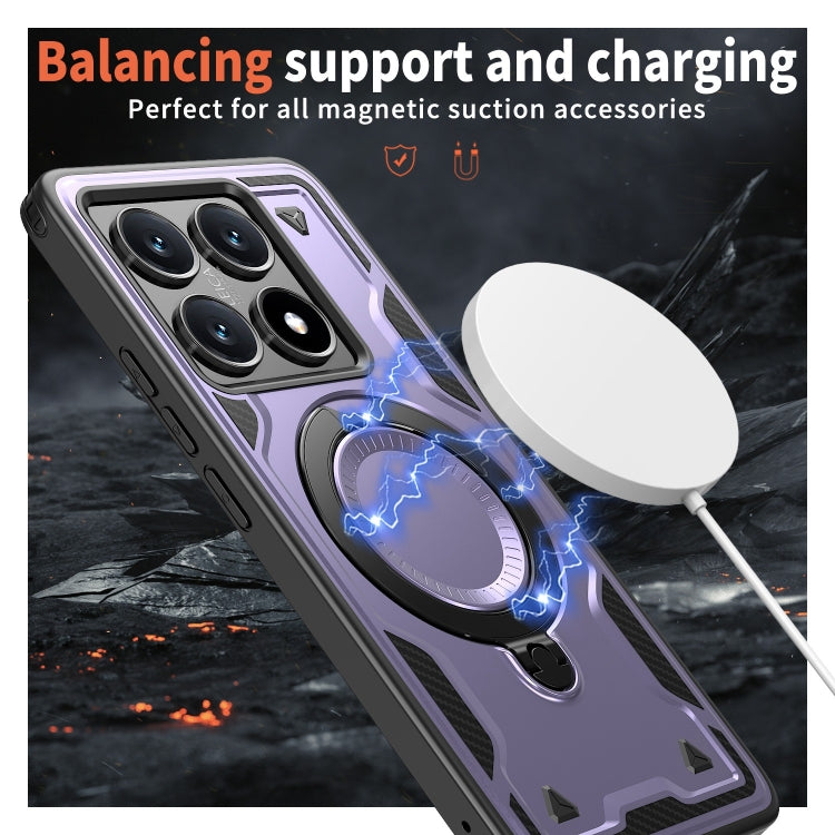 For Xiaomi 14T PC Hybrid TPU Armor MagSafe Ring Holder Phone Case
