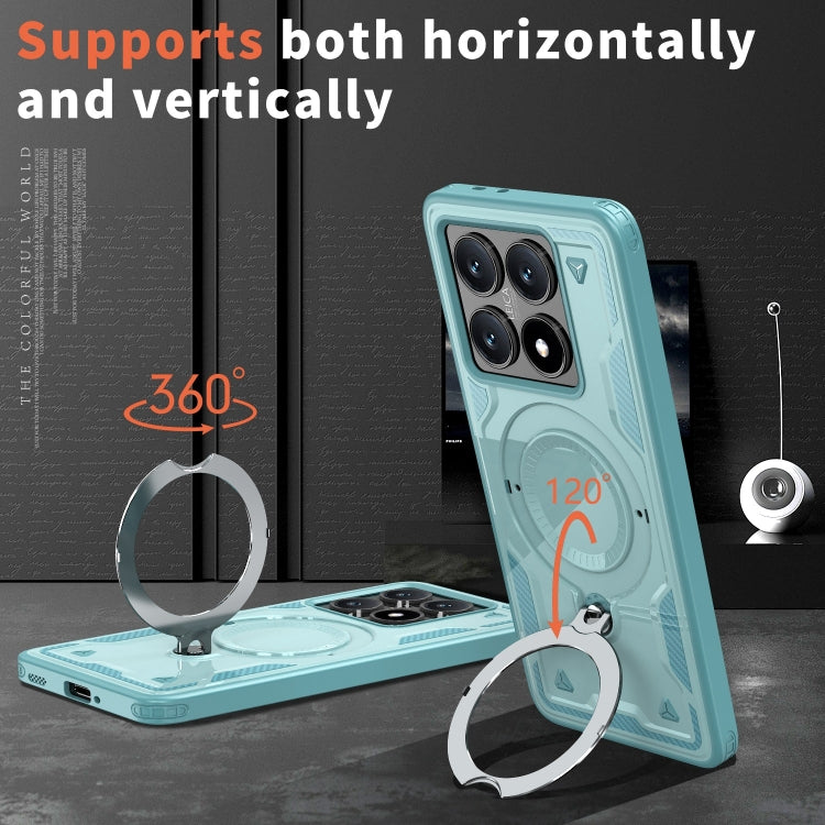 For Xiaomi 14T Pro PC Hybrid TPU Armor MagSafe Ring Holder Phone Case