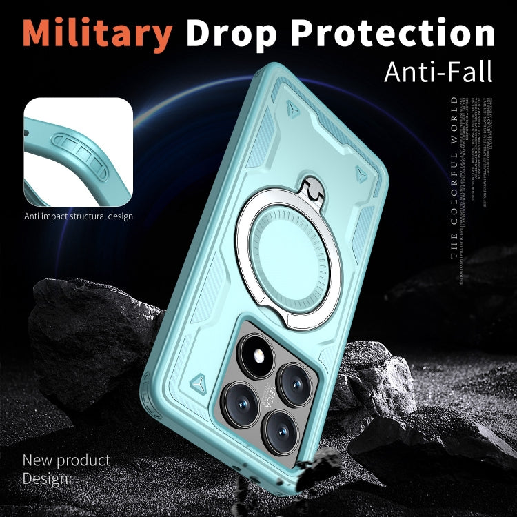 For Xiaomi 14T Pro PC Hybrid TPU Armor MagSafe Ring Holder Phone Case
