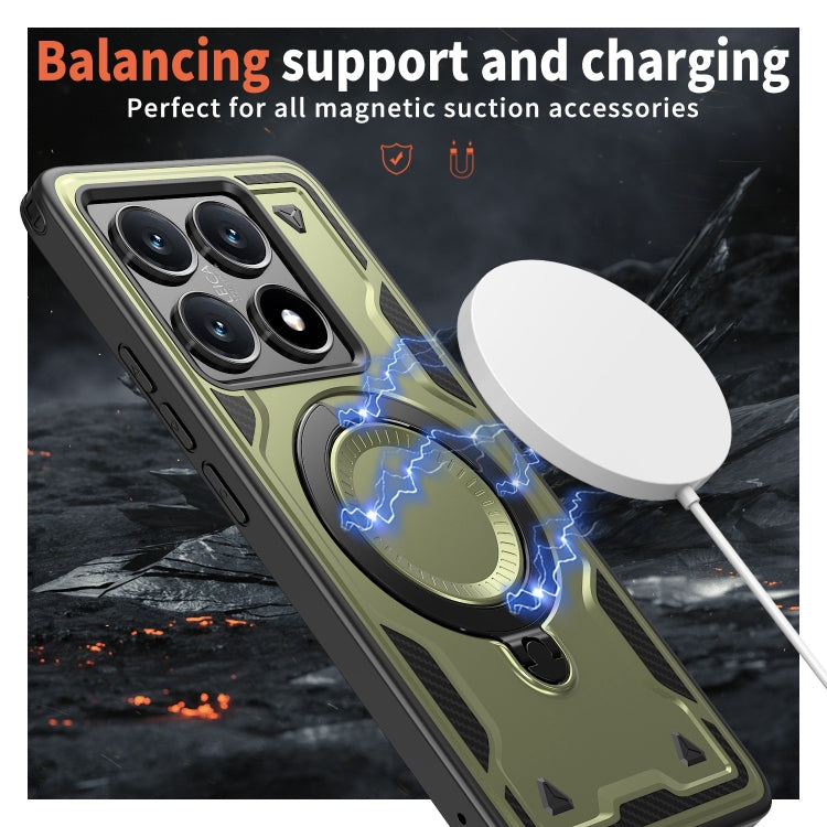 For Xiaomi 14T Pro PC Hybrid TPU Armor MagSafe Ring Holder Phone Case
