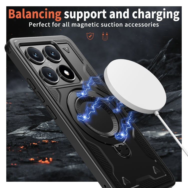 For Xiaomi 14T Pro PC Hybrid TPU Armor MagSafe Ring Holder Phone Case