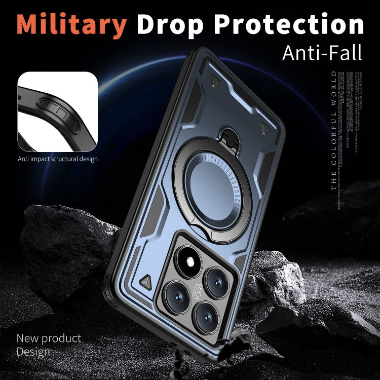 For Xiaomi 14T Pro PC Hybrid TPU Armor MagSafe Ring Holder Phone Case