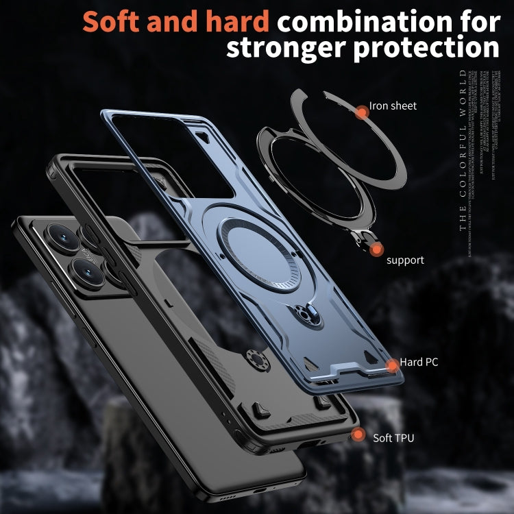 For Xiaomi 14T Pro PC Hybrid TPU Armor MagSafe Ring Holder Phone Case