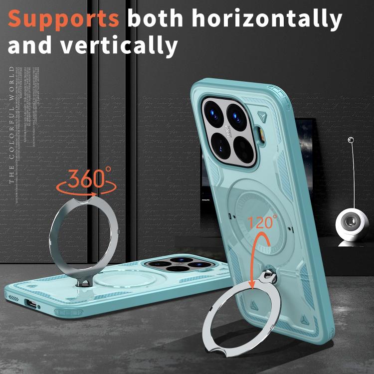 For Xiaomi 15T Pro PC Hybrid TPU Armor MagSafe Ring Holder Phone Case