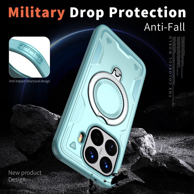 For Xiaomi 15T Pro PC Hybrid TPU Armor MagSafe Ring Holder Phone Case