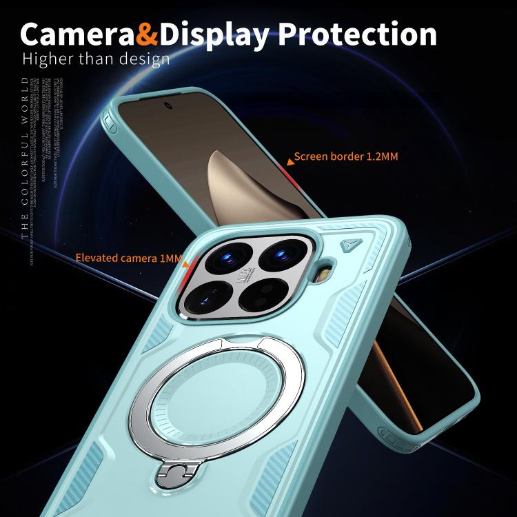 For Xiaomi 15T Pro PC Hybrid TPU Armor MagSafe Ring Holder Phone Case