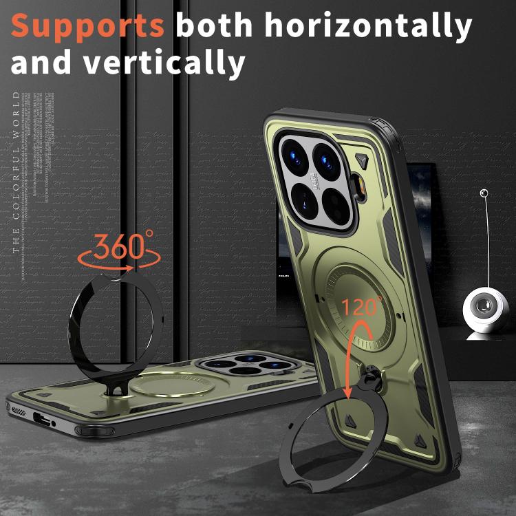 For Xiaomi 15T Pro PC Hybrid TPU Armor MagSafe Ring Holder Phone Case