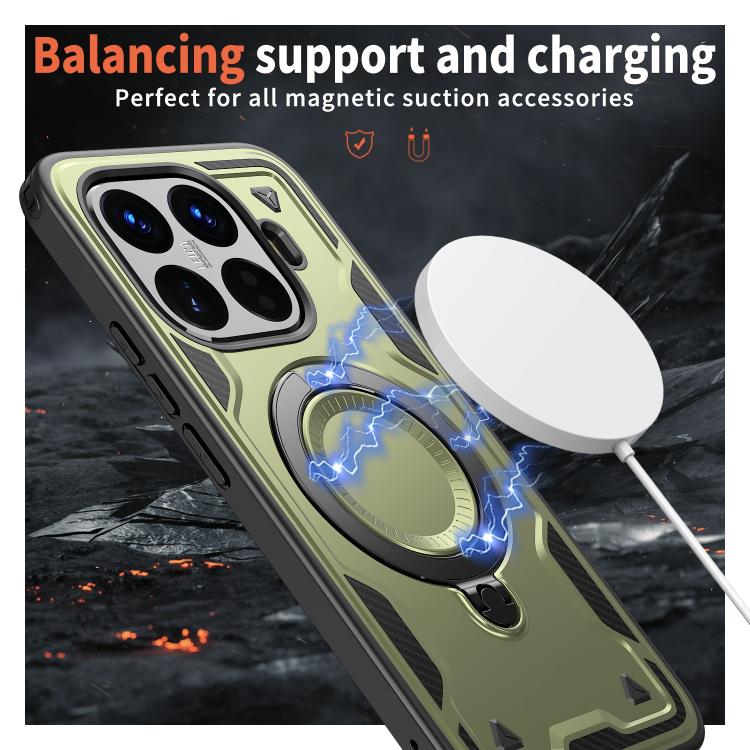 For Xiaomi 15T Pro PC Hybrid TPU Armor MagSafe Ring Holder Phone Case