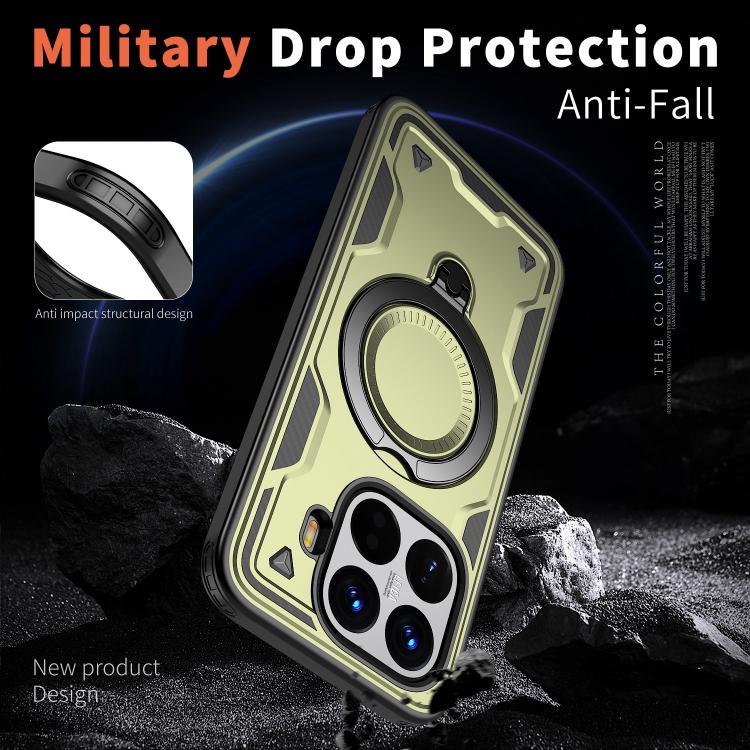 For Xiaomi 15T Pro PC Hybrid TPU Armor MagSafe Ring Holder Phone Case