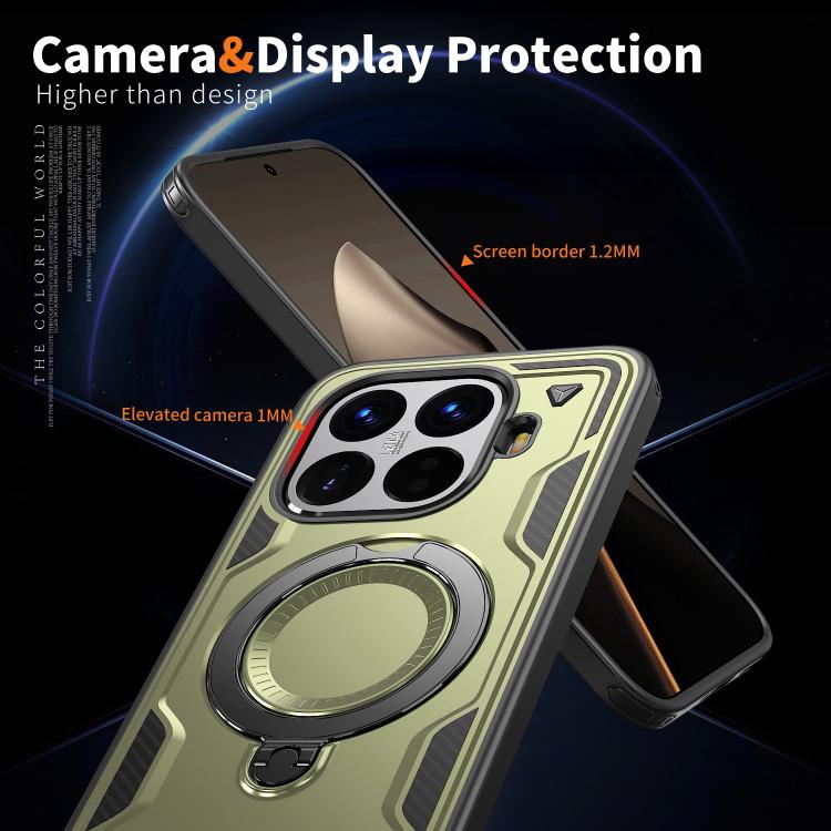 For Xiaomi 15T Pro PC Hybrid TPU Armor MagSafe Ring Holder Phone Case