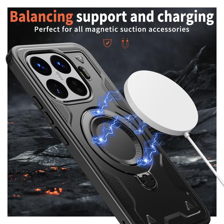 For Xiaomi 15T Pro PC Hybrid TPU Armor MagSafe Ring Holder Phone Case