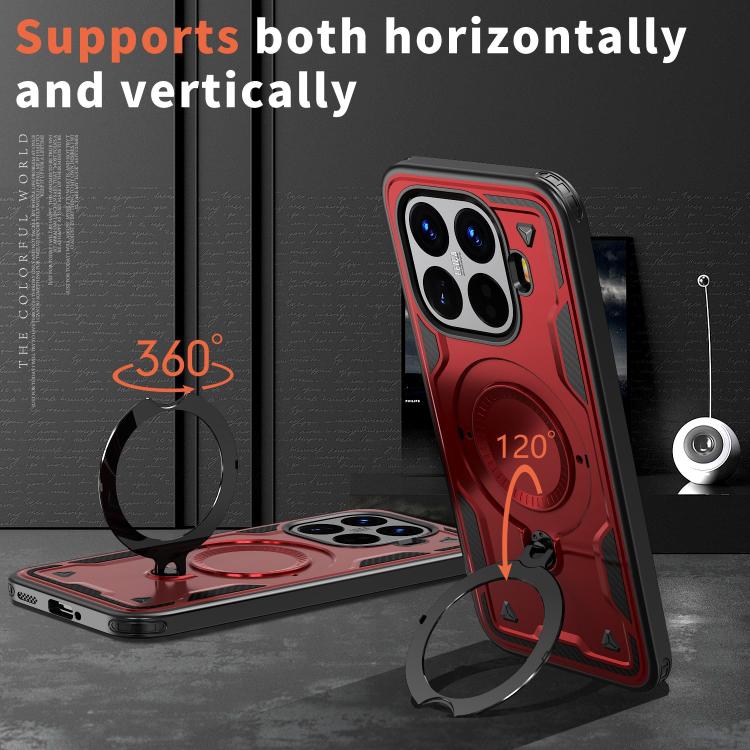 For Xiaomi 15T Pro PC Hybrid TPU Armor MagSafe Ring Holder Phone Case