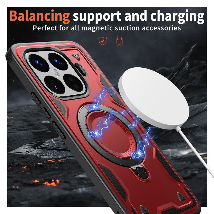 For Xiaomi 15T Pro PC Hybrid TPU Armor MagSafe Ring Holder Phone Case