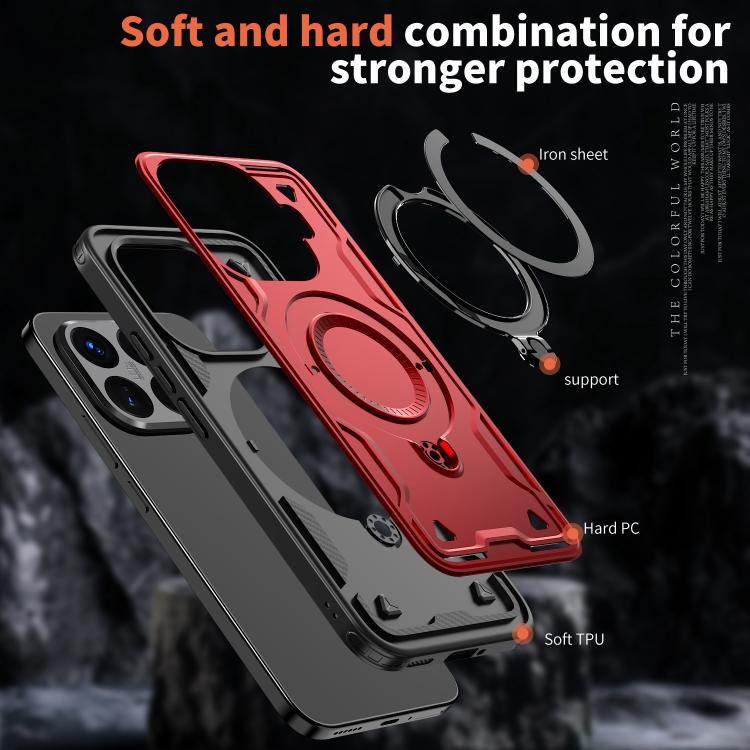 For Xiaomi 15T Pro PC Hybrid TPU Armor MagSafe Ring Holder Phone Case