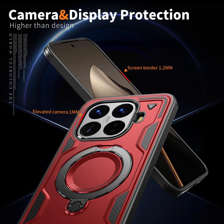 For Xiaomi 15T Pro PC Hybrid TPU Armor MagSafe Ring Holder Phone Case