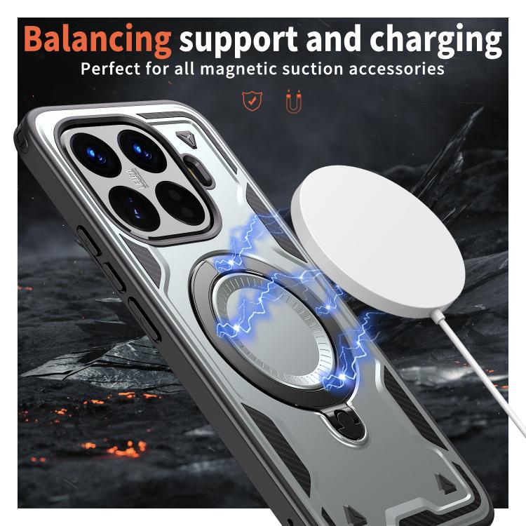 For Xiaomi 15T Pro PC Hybrid TPU Armor MagSafe Ring Holder Phone Case