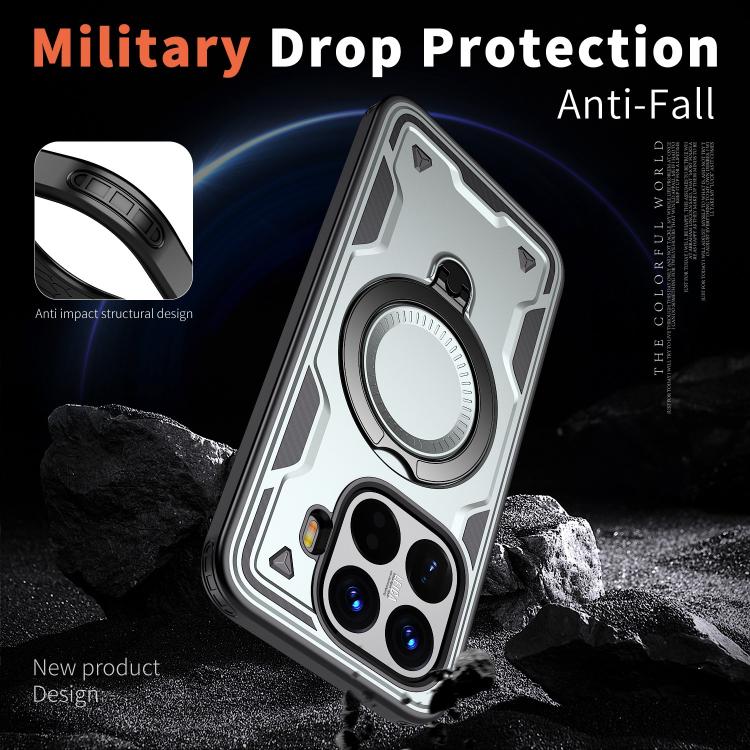 For Xiaomi 15T Pro PC Hybrid TPU Armor MagSafe Ring Holder Phone Case