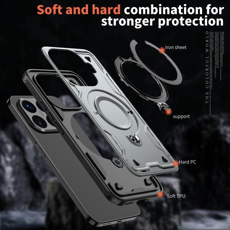 For Xiaomi 15T Pro PC Hybrid TPU Armor MagSafe Ring Holder Phone Case