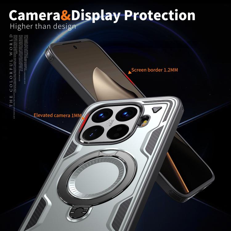 For Xiaomi 15T Pro PC Hybrid TPU Armor MagSafe Ring Holder Phone Case