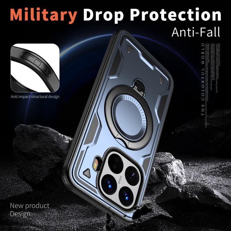 For Xiaomi 15T Pro PC Hybrid TPU Armor MagSafe Ring Holder Phone Case