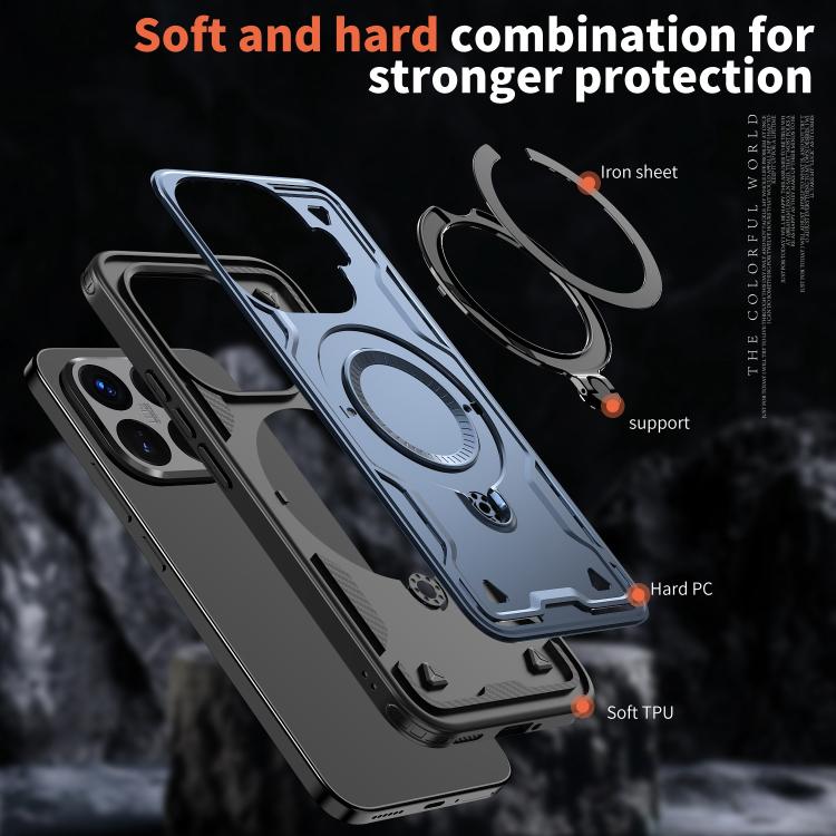 For Xiaomi 15T Pro PC Hybrid TPU Armor MagSafe Ring Holder Phone Case