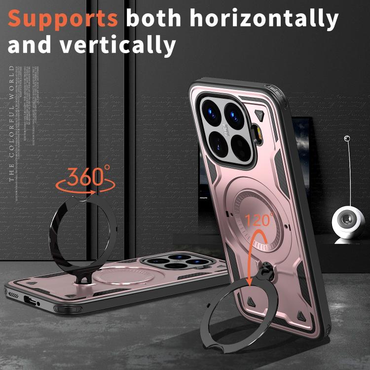 For Xiaomi 15T Pro PC Hybrid TPU Armor MagSafe Ring Holder Phone Case