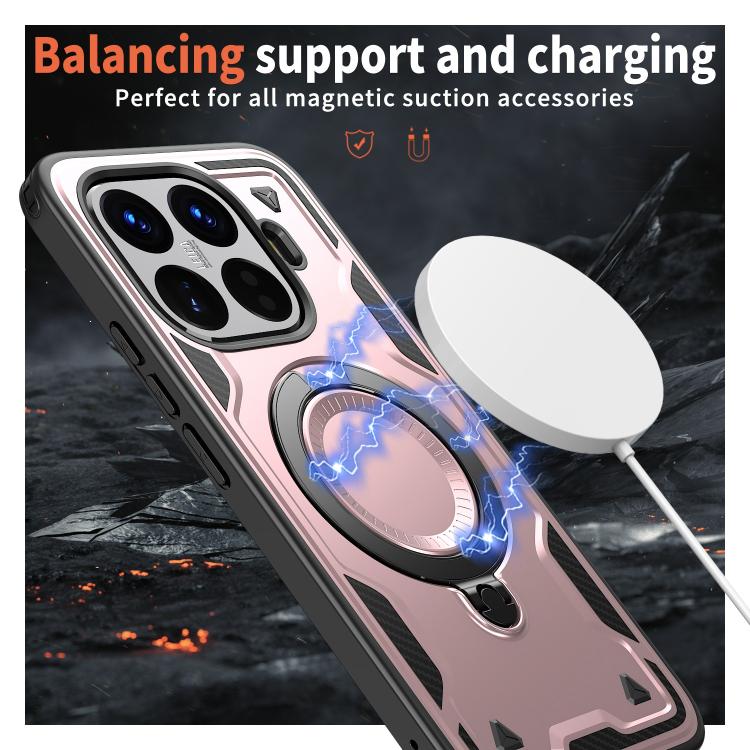 For Xiaomi 15T Pro PC Hybrid TPU Armor MagSafe Ring Holder Phone Case