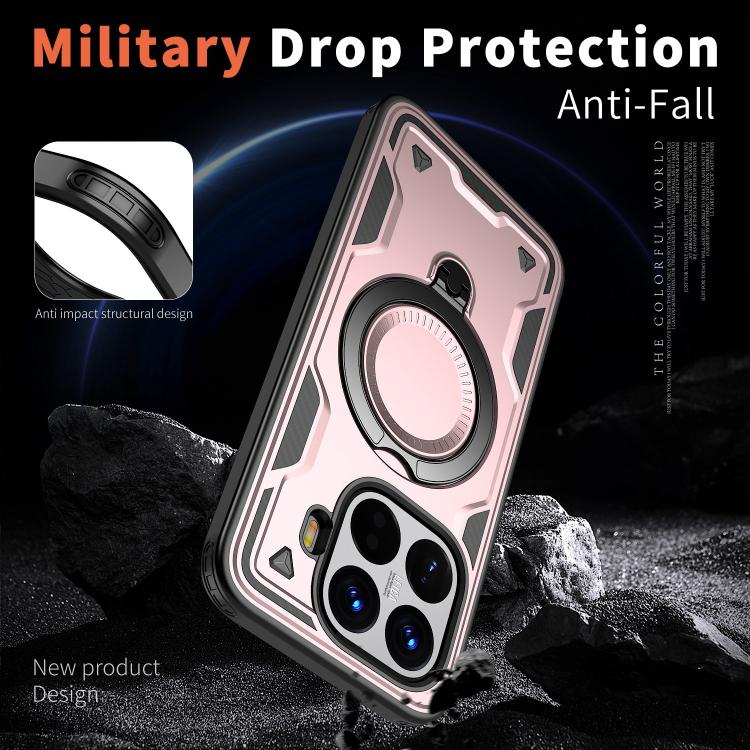 For Xiaomi 15T Pro PC Hybrid TPU Armor MagSafe Ring Holder Phone Case