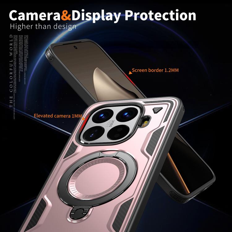 For Xiaomi 15T Pro PC Hybrid TPU Armor MagSafe Ring Holder Phone Case