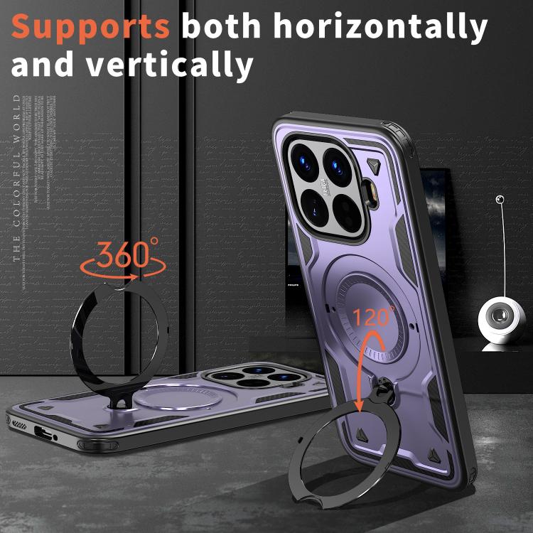 For Xiaomi 15T Pro PC Hybrid TPU Armor MagSafe Ring Holder Phone Case