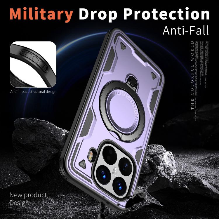 For Xiaomi 15T Pro PC Hybrid TPU Armor MagSafe Ring Holder Phone Case