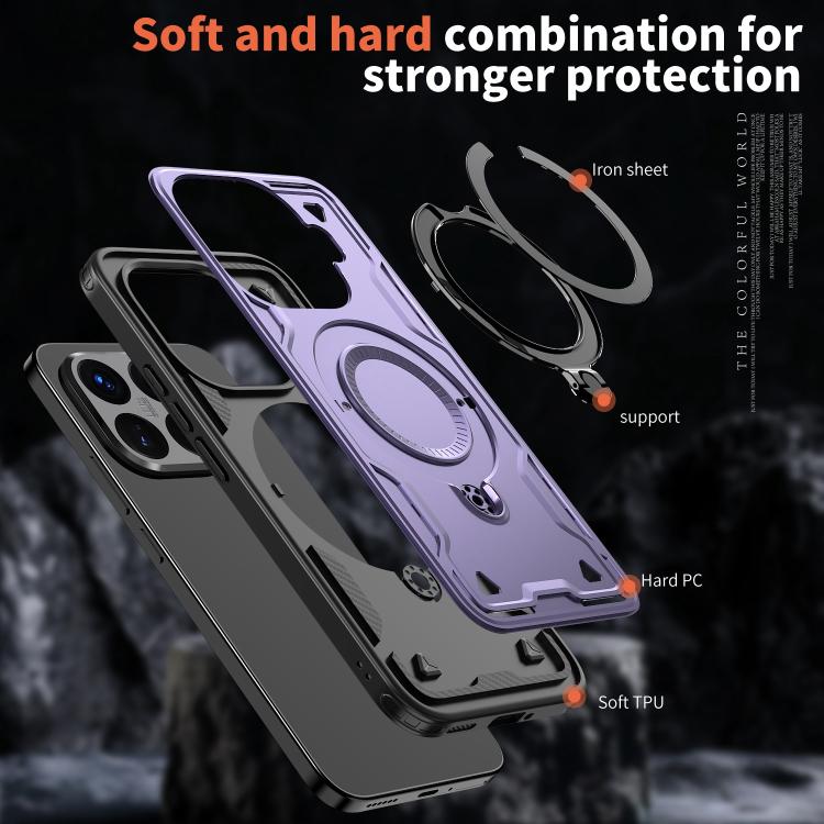 For Xiaomi 15T Pro PC Hybrid TPU Armor MagSafe Ring Holder Phone Case