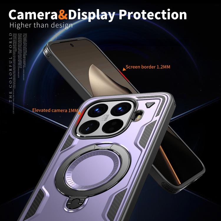 For Xiaomi 15T Pro PC Hybrid TPU Armor MagSafe Ring Holder Phone Case