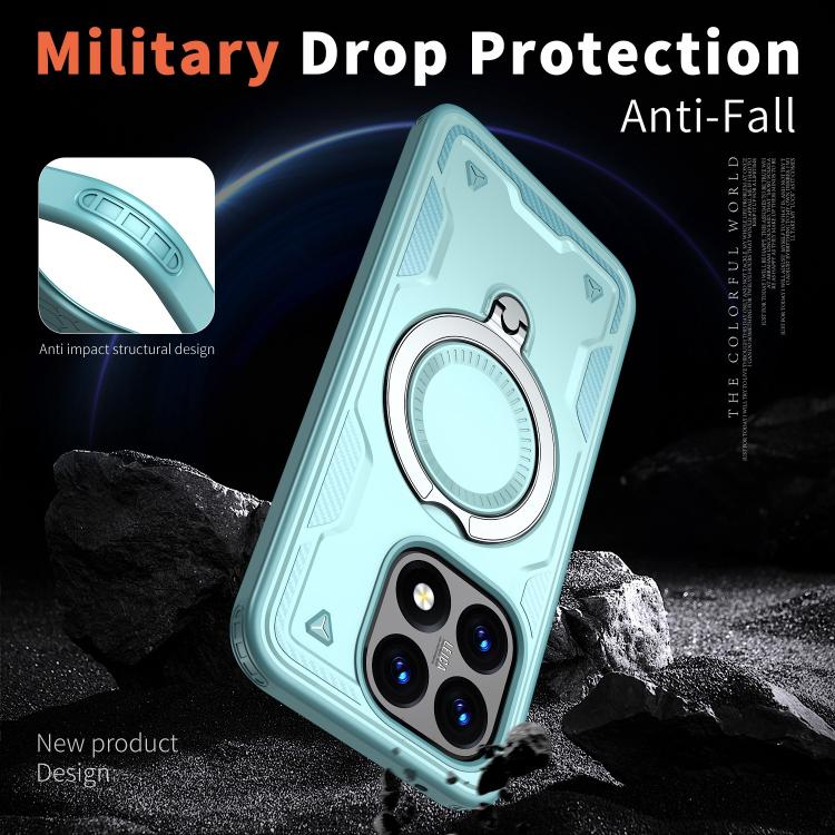 For Xiaomi 15T PC Hybrid TPU Armor MagSafe Ring Holder Phone Case