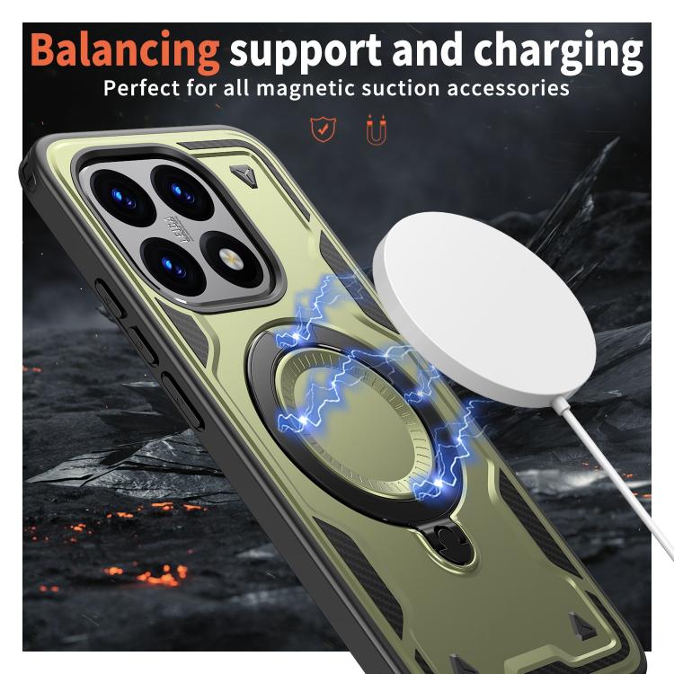 For Xiaomi 15T PC Hybrid TPU Armor MagSafe Ring Holder Phone Case