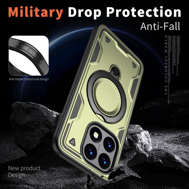 For Xiaomi 15T PC Hybrid TPU Armor MagSafe Ring Holder Phone Case