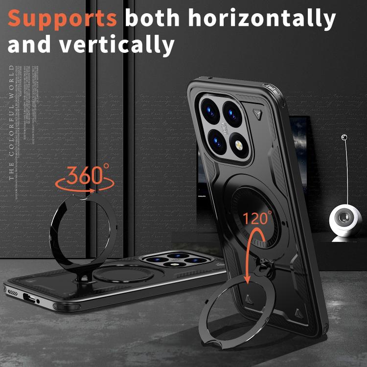 For Xiaomi 15T PC Hybrid TPU Armor MagSafe Ring Holder Phone Case