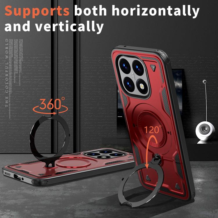 For Xiaomi 15T PC Hybrid TPU Armor MagSafe Ring Holder Phone Case