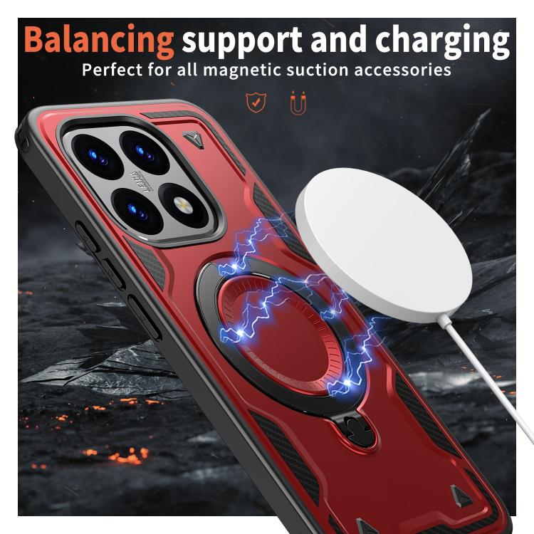 For Xiaomi 15T PC Hybrid TPU Armor MagSafe Ring Holder Phone Case