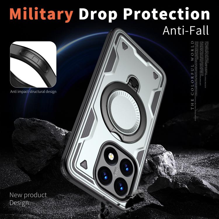 For Xiaomi 15T PC Hybrid TPU Armor MagSafe Ring Holder Phone Case