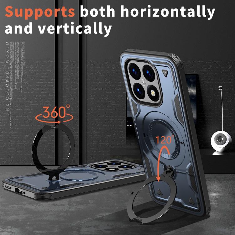 For Xiaomi 15T PC Hybrid TPU Armor MagSafe Ring Holder Phone Case