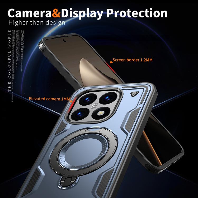For Xiaomi 15T PC Hybrid TPU Armor MagSafe Ring Holder Phone Case