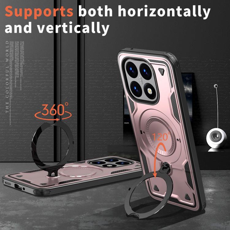 For Xiaomi 15T PC Hybrid TPU Armor MagSafe Ring Holder Phone Case