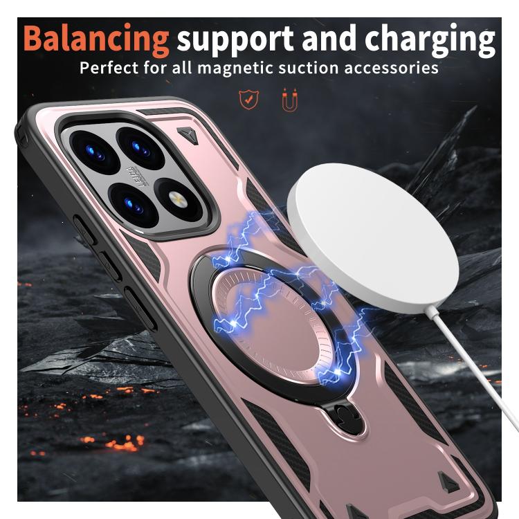 For Xiaomi 15T PC Hybrid TPU Armor MagSafe Ring Holder Phone Case