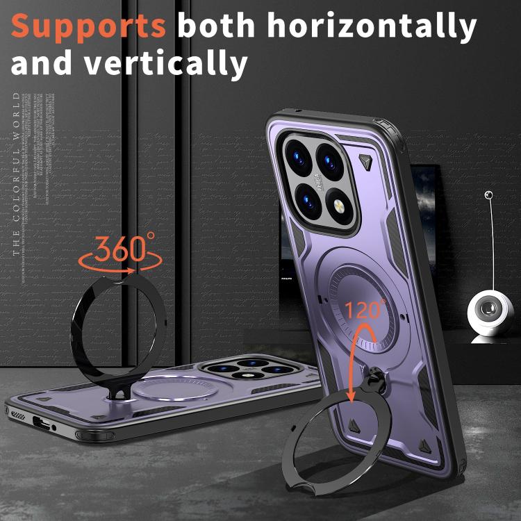 For Xiaomi 15T PC Hybrid TPU Armor MagSafe Ring Holder Phone Case