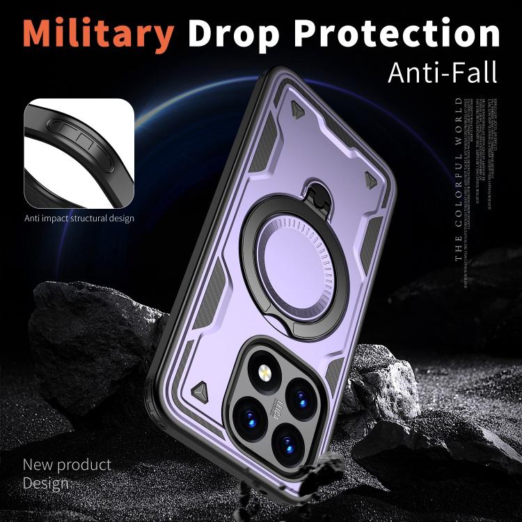 For Xiaomi 15T PC Hybrid TPU Armor MagSafe Ring Holder Phone Case