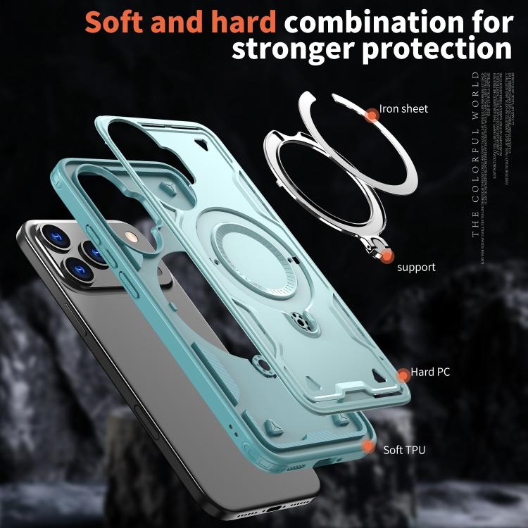 For Xiaomi Poco F7 5G PC Hybrid TPU Armor MagSafe Ring Holder Phone Case