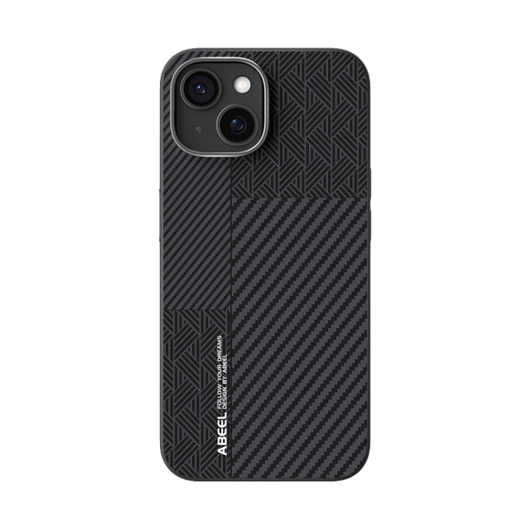For iPhone 15 Plus ABEEL 6D Micro Relief MagSafe Magnetic Phone Case